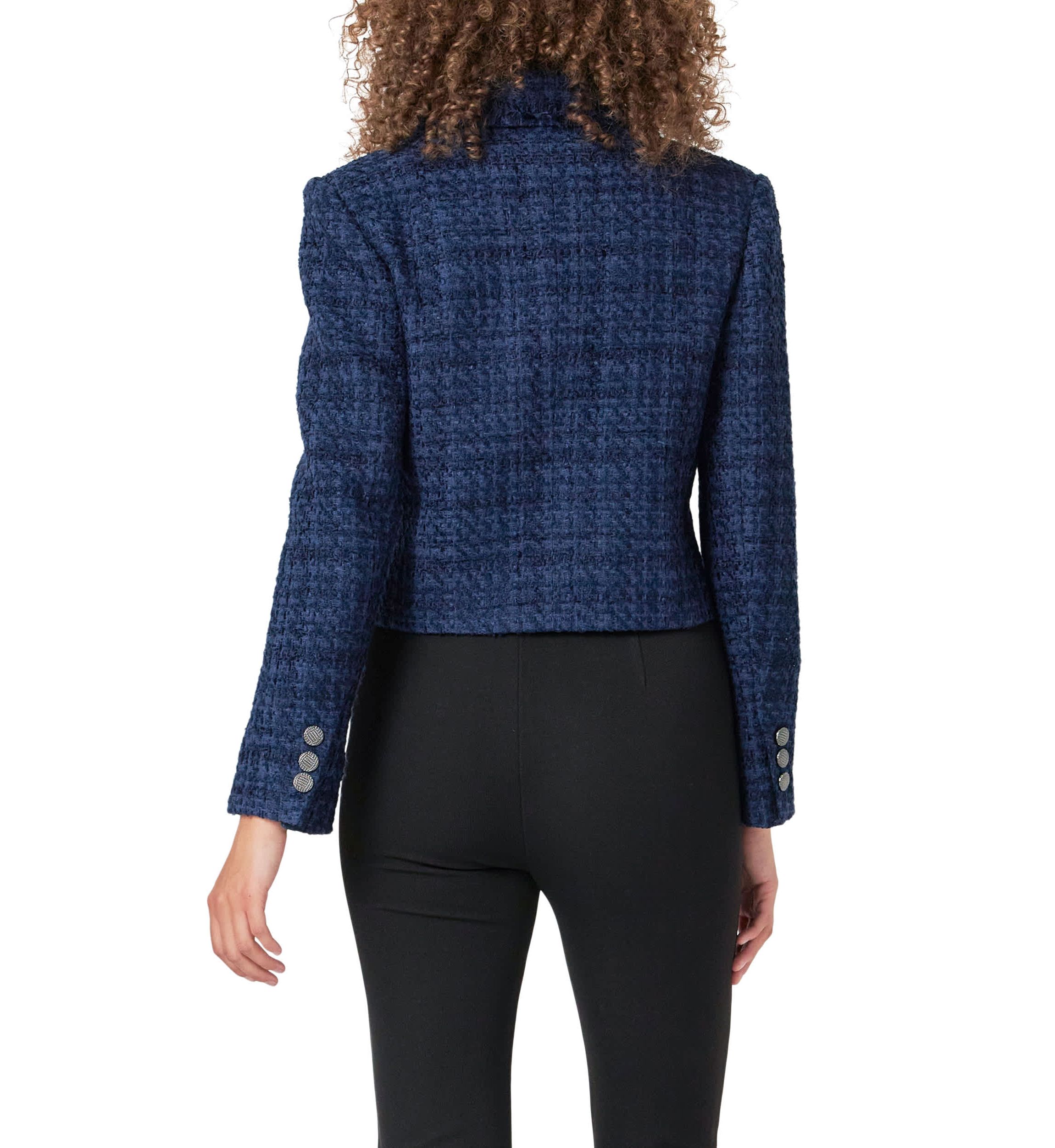 Boucle Tweed Double Breast Jacket
