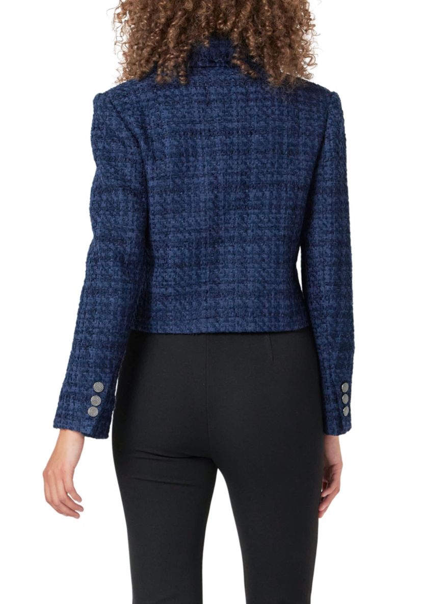 Boucle Tweed Double Breast Jacket