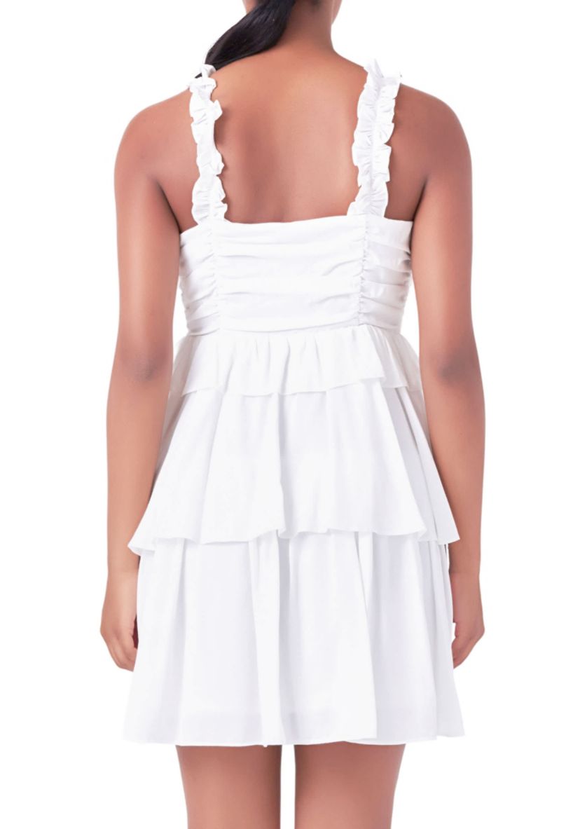 Corset Ruched Tiered Mini
