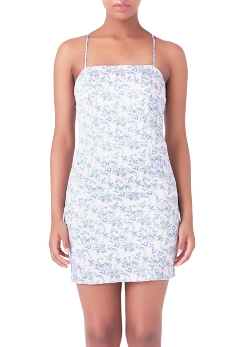 Floral Satin Mini Dress
