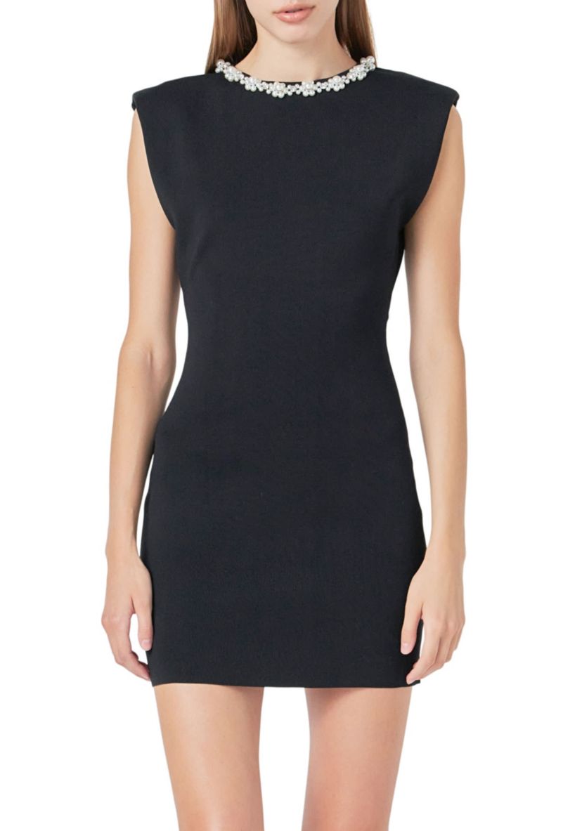 Embellished Mini Dress