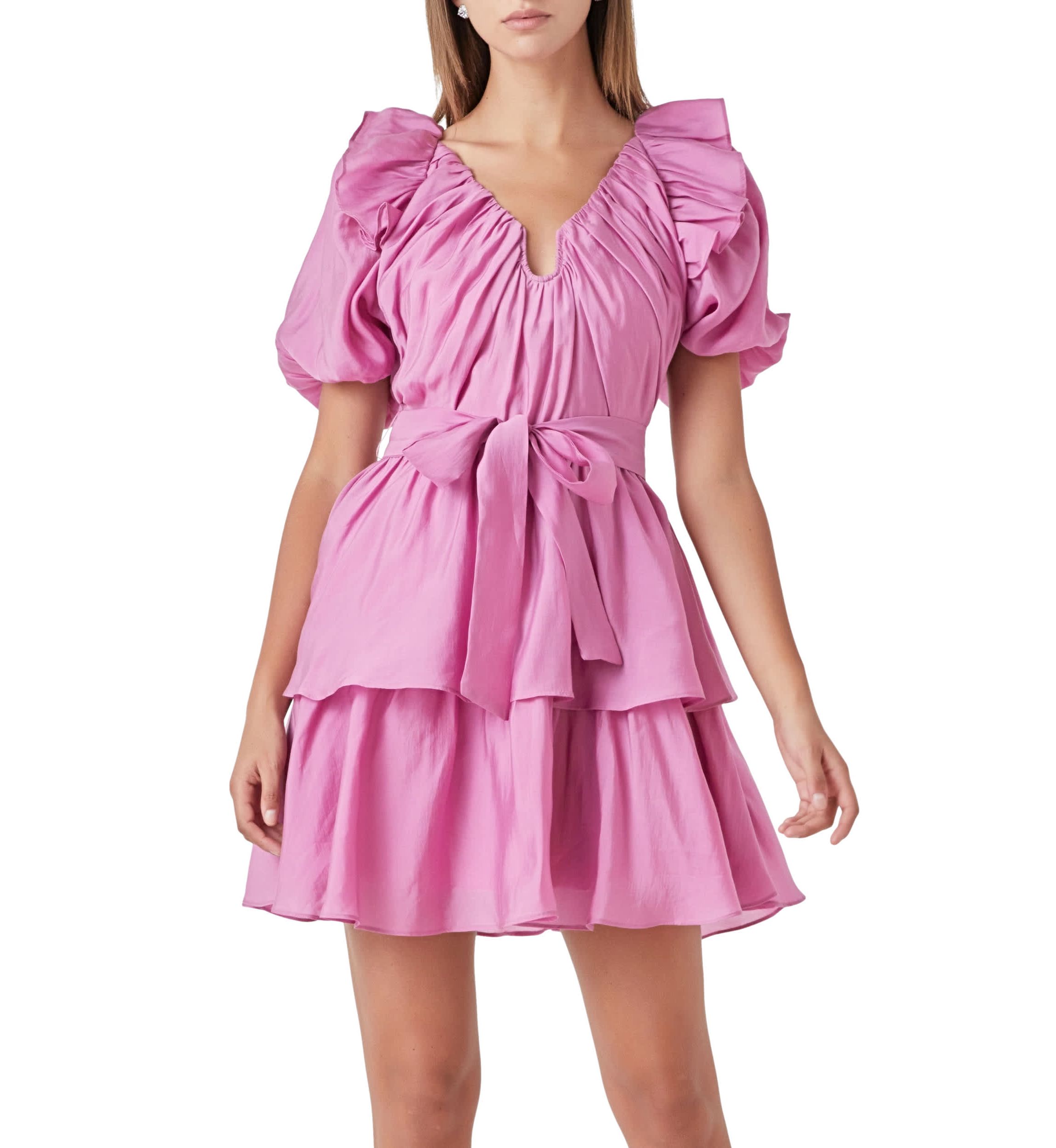 midi a line dress with sleeves Top Picks Dusty Blue Formal Dress