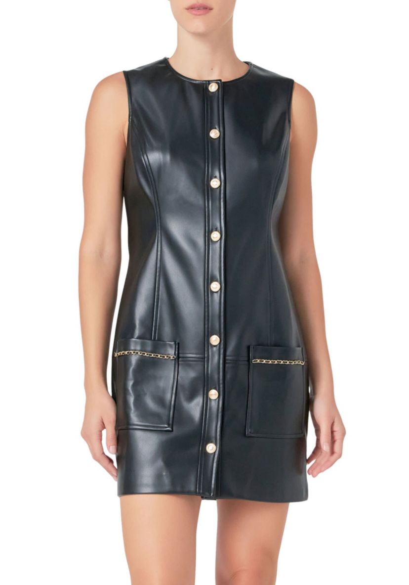 PU Chain Dress