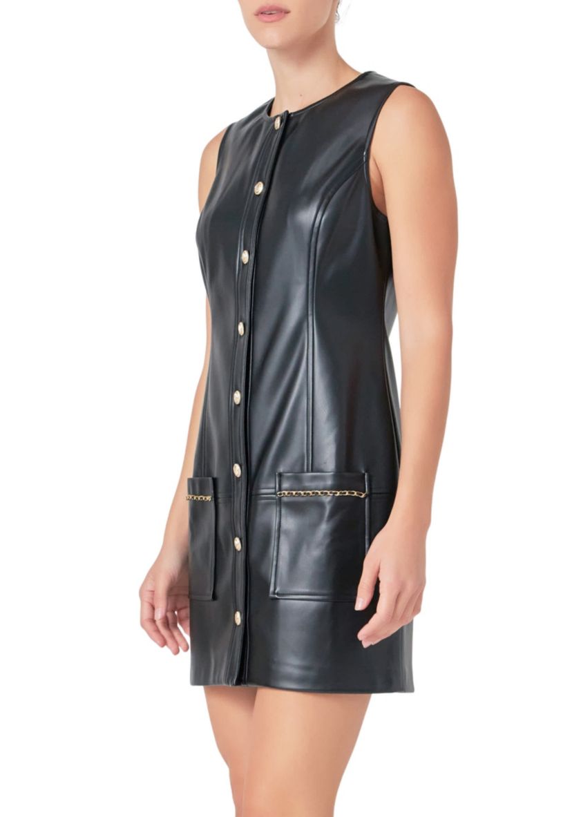 PU Chain Dress