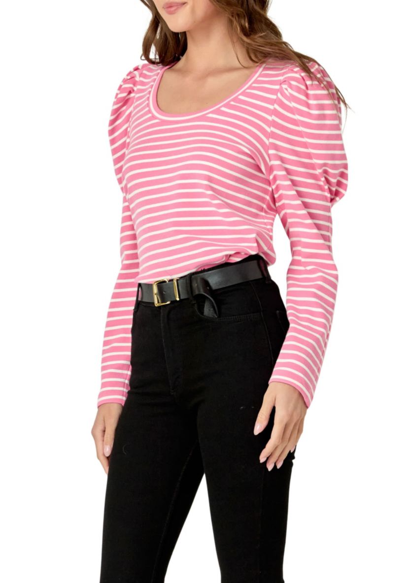 Puff Sleeve Knit Top