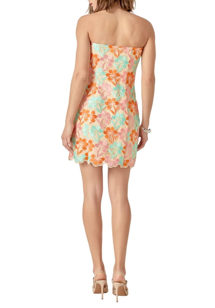 Rhinestone Lace Dress