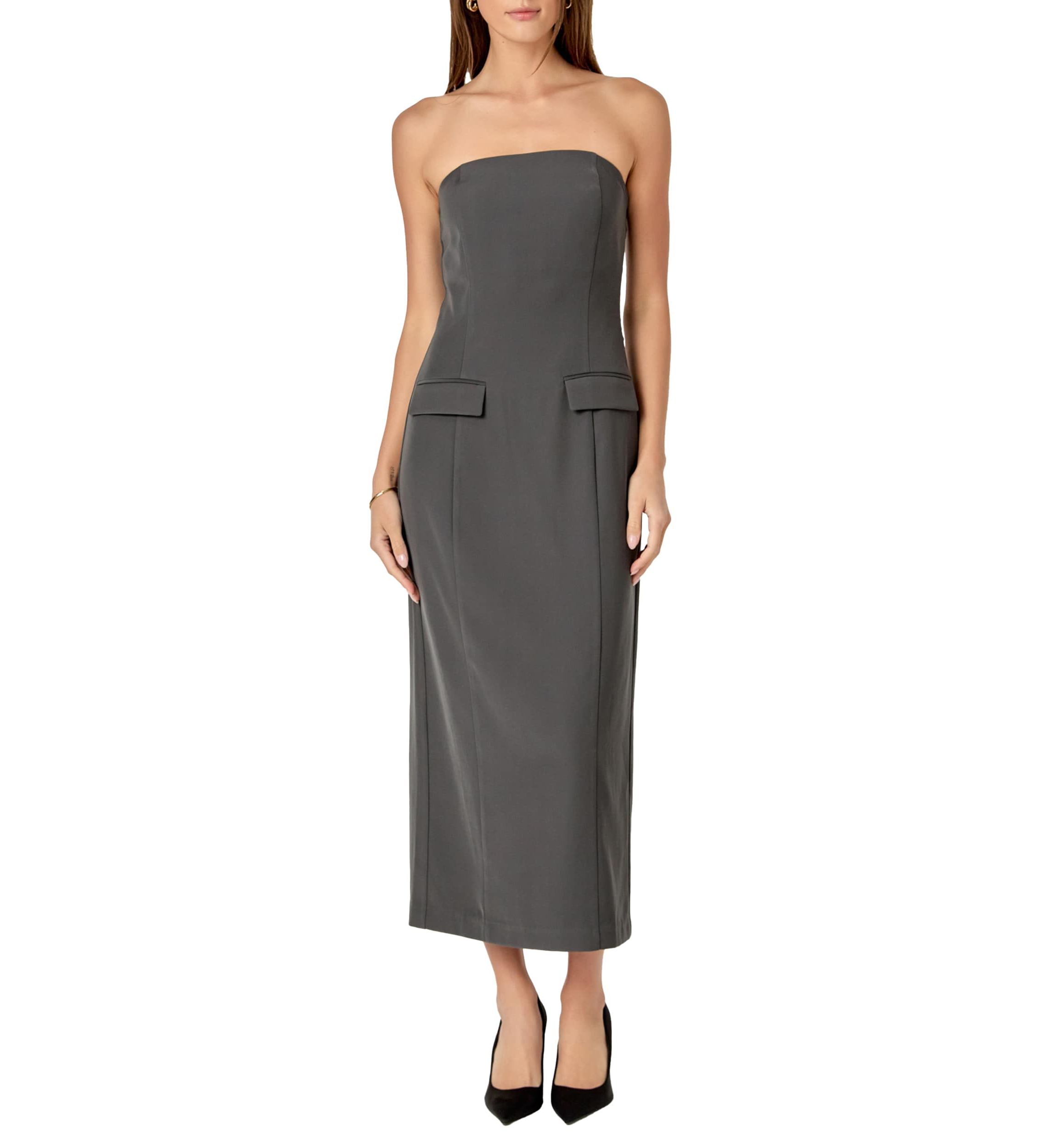 Strapless Column Maxi Dress