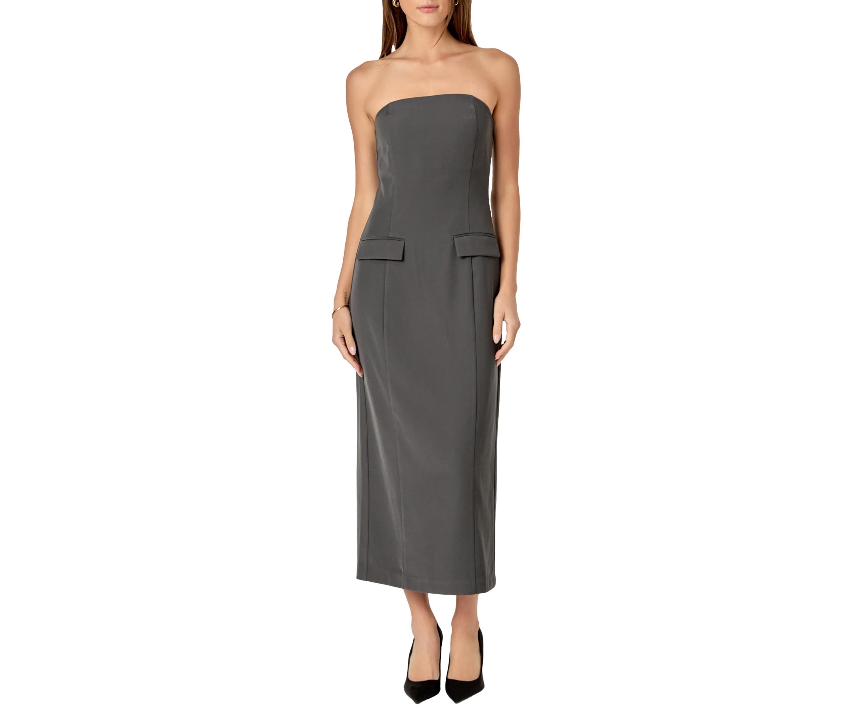 Strapless Column Maxi Dress