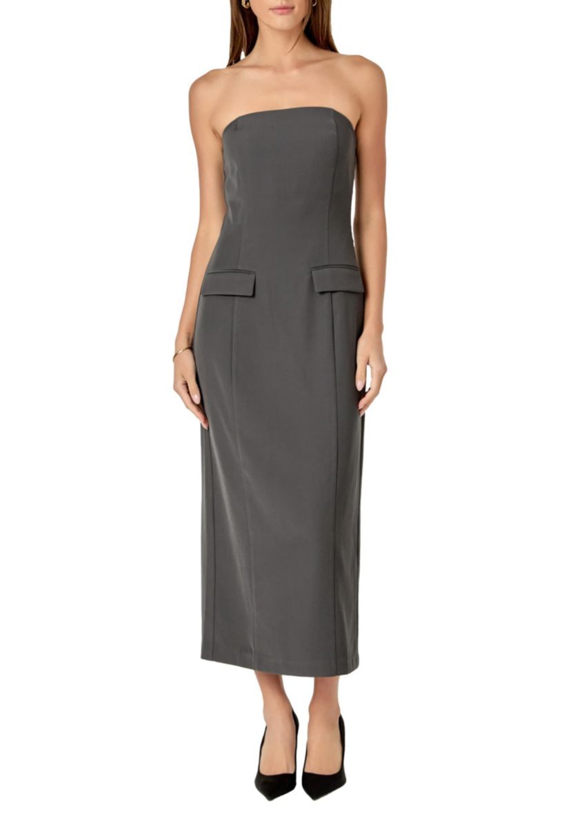 Strapless Column Maxi Dress