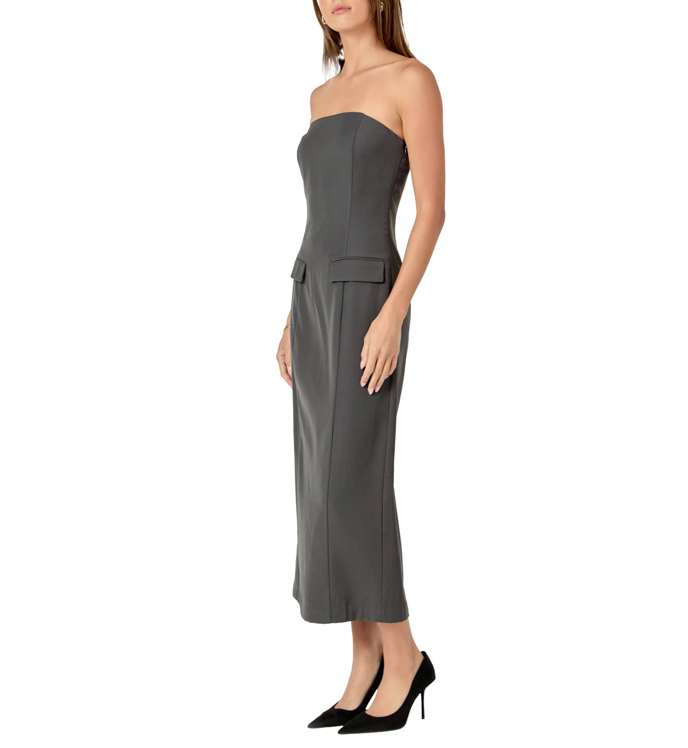 Strapless Column Maxi Dress