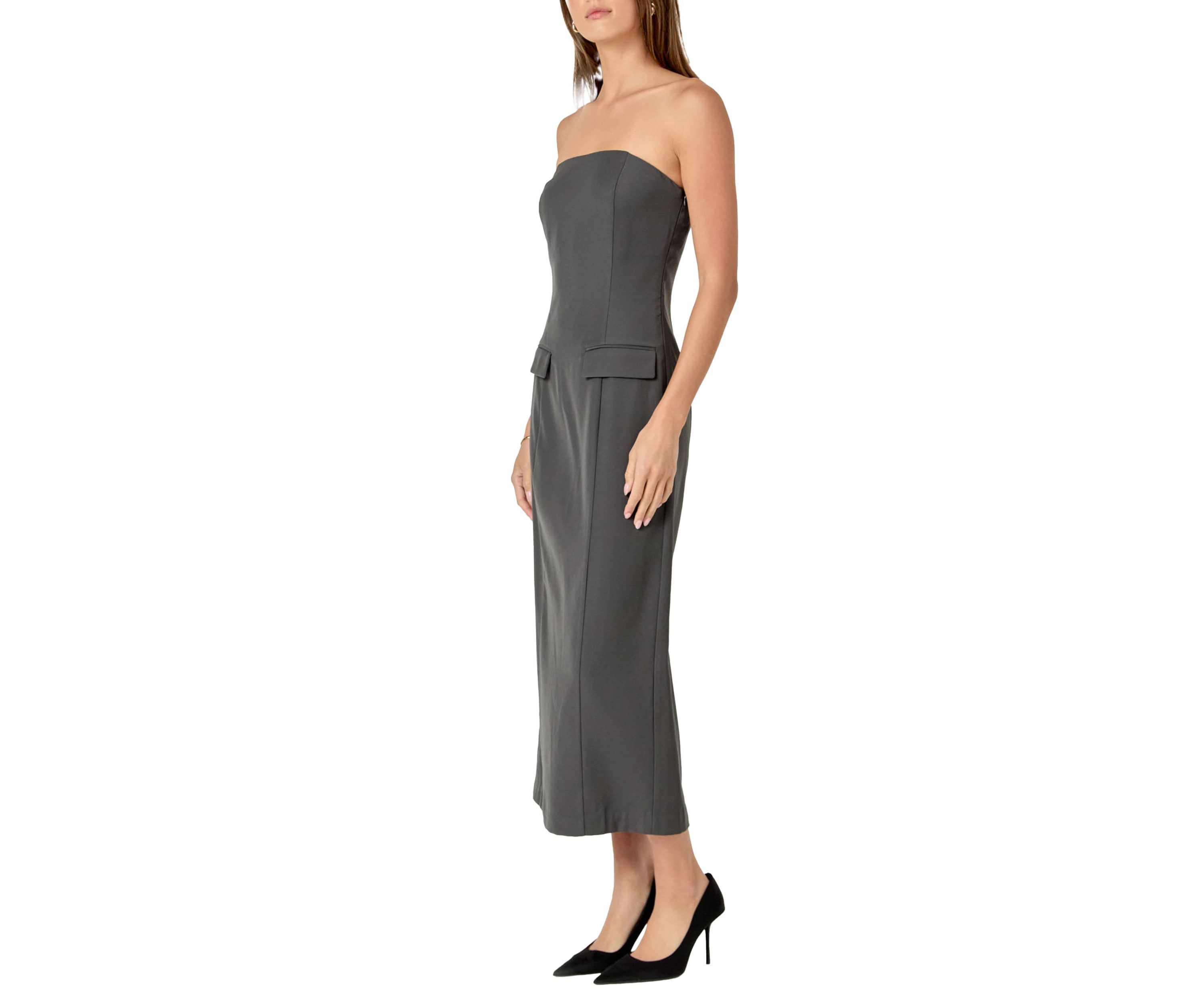 Strapless Column Maxi Dress