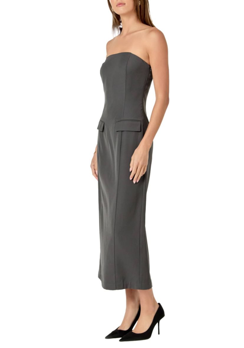 Strapless Column Maxi Dress
