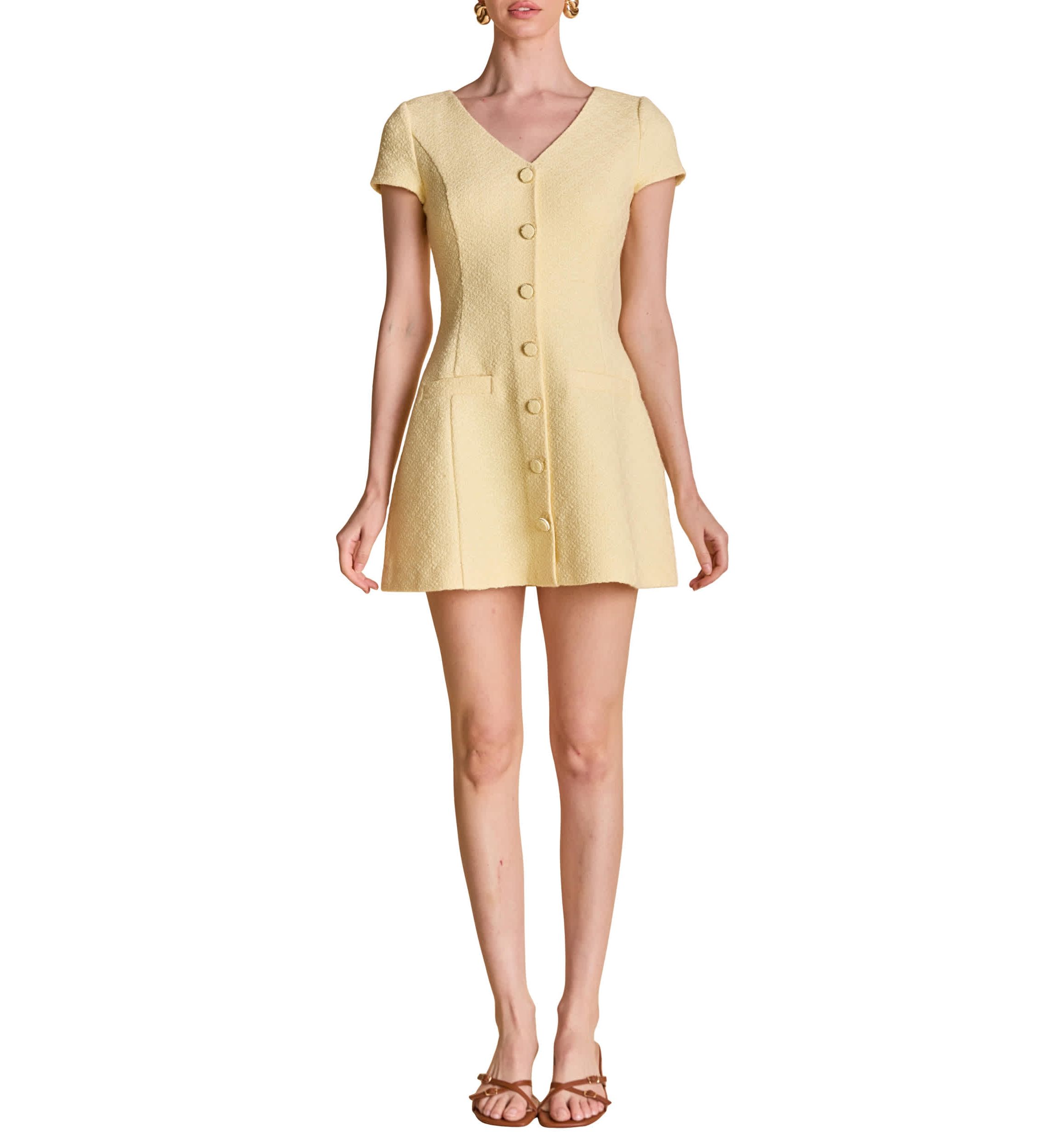 Tweed A Line Mini Dress