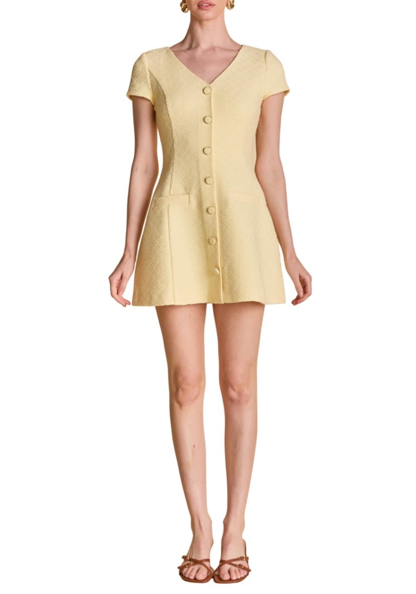 Tweed A Line Mini Dress