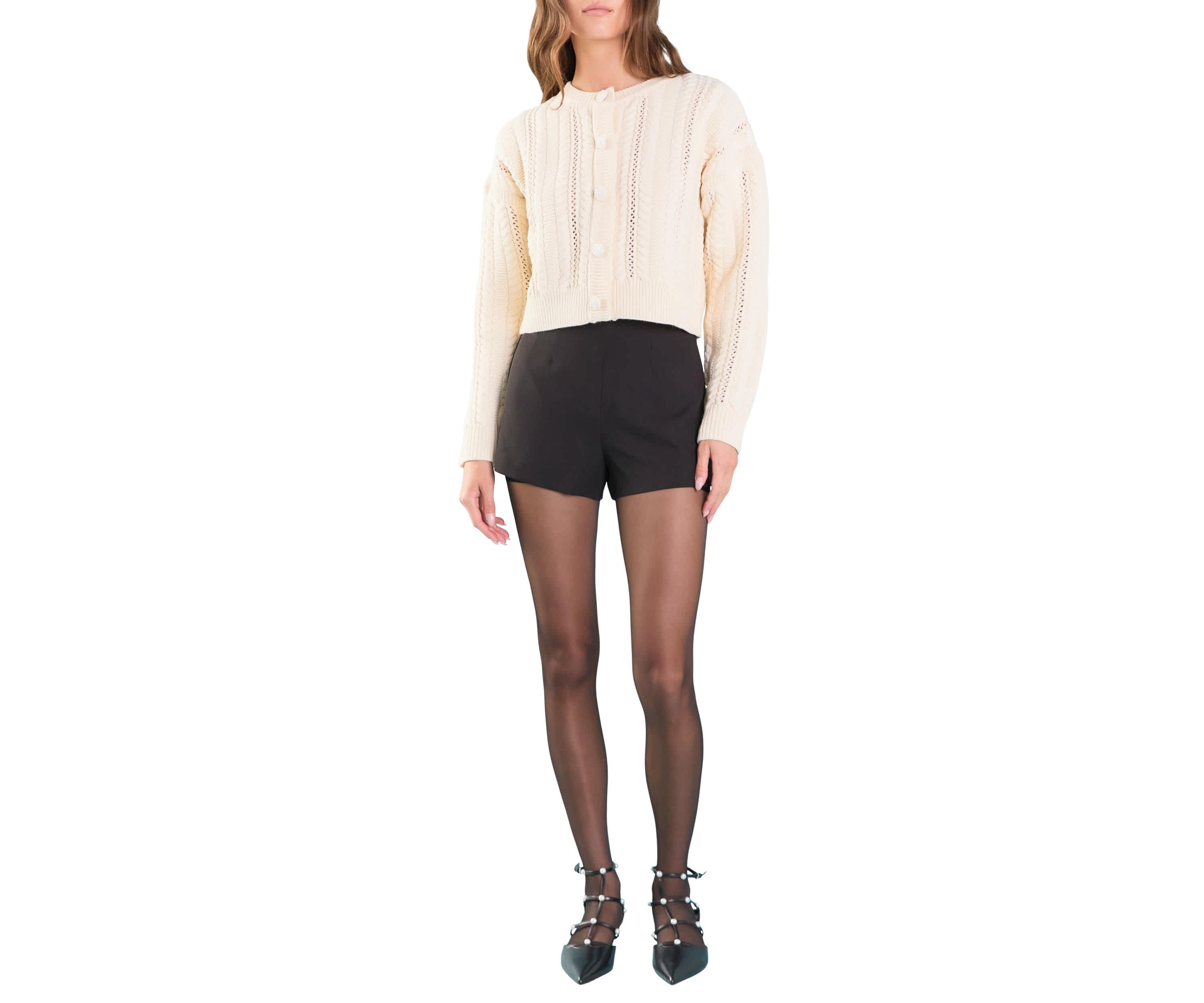 Cable Knit Buttoned Sweater