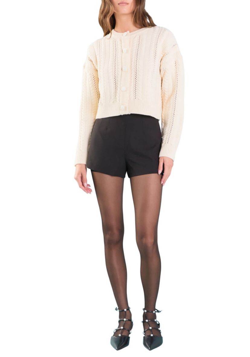 Cable Knit Buttoned Sweater