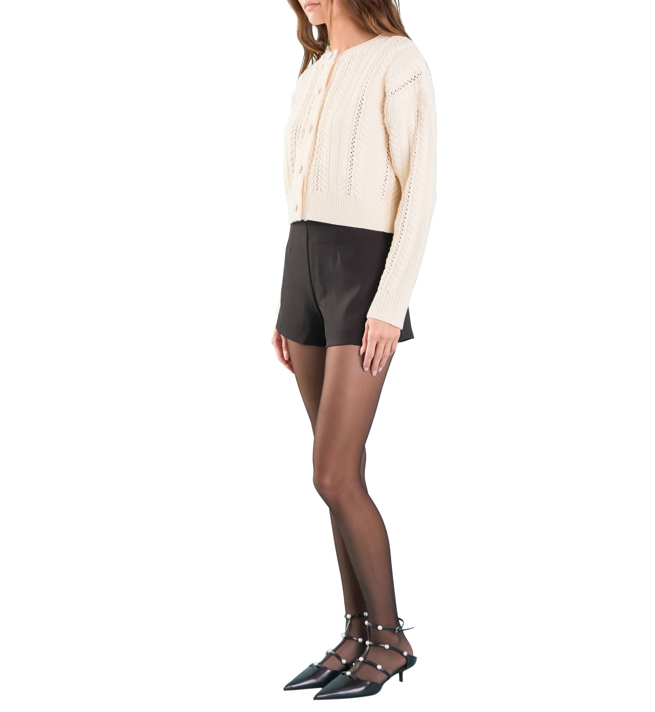 Cable Knit Buttoned Sweater