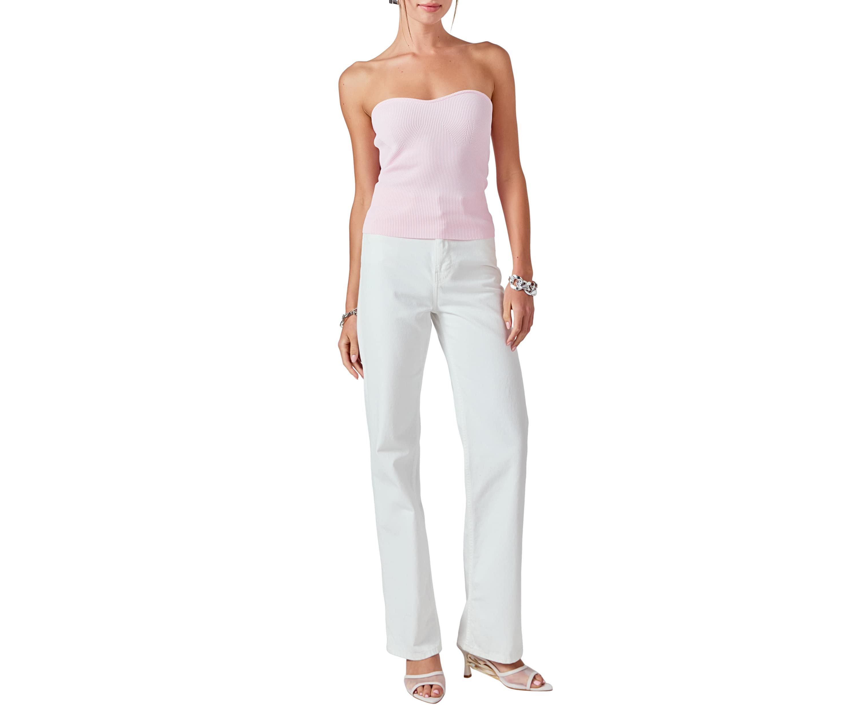 Knit Strapless Top