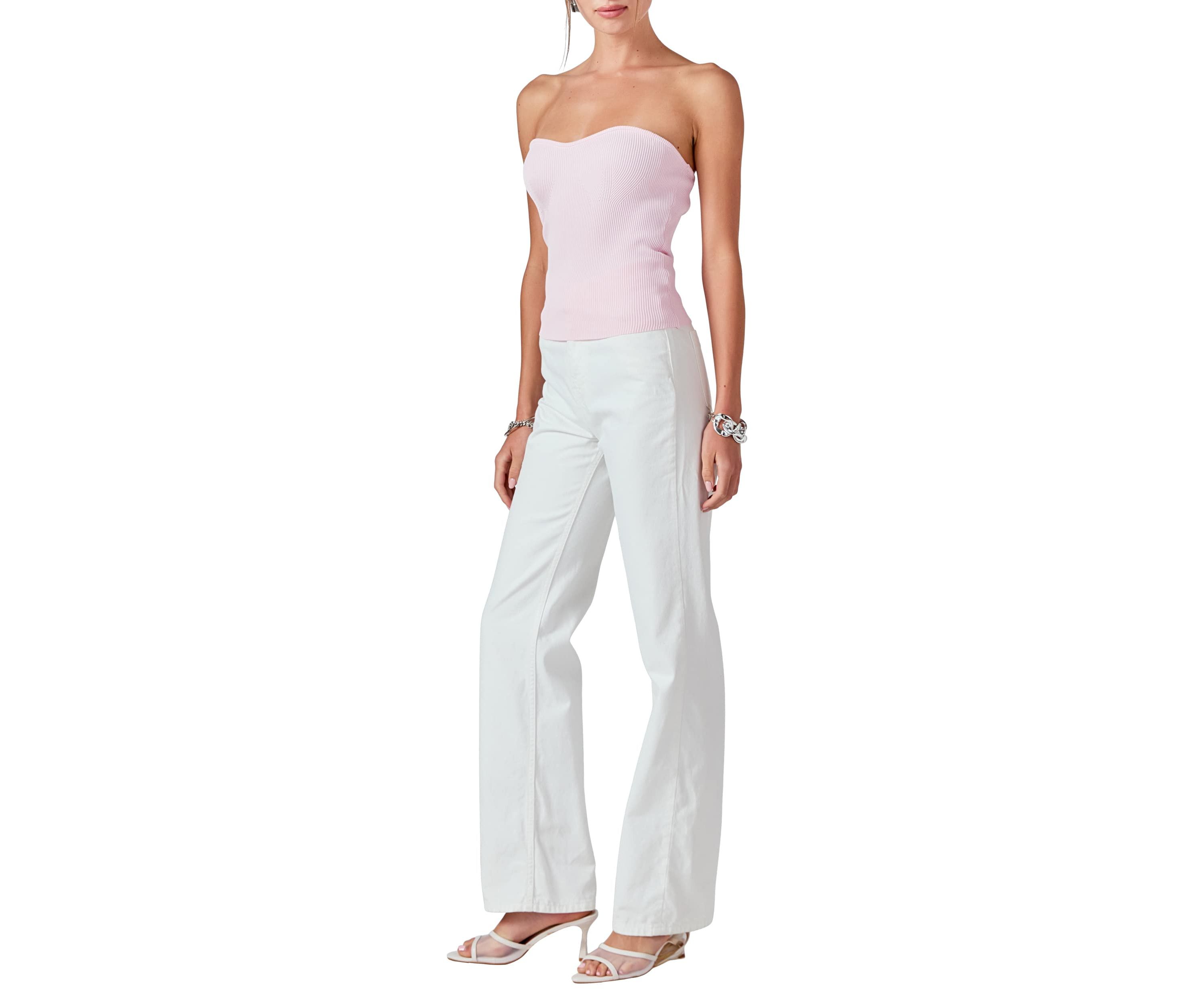Knit Strapless Top