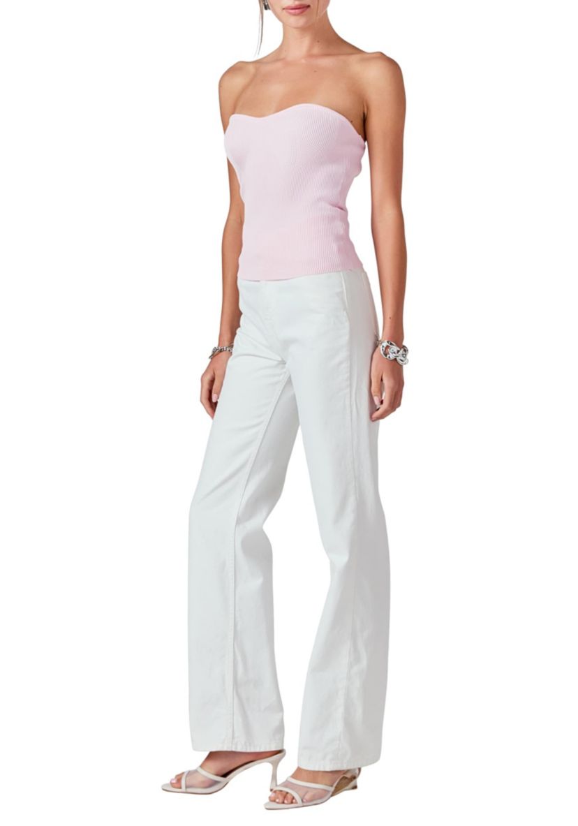Knit Strapless Top