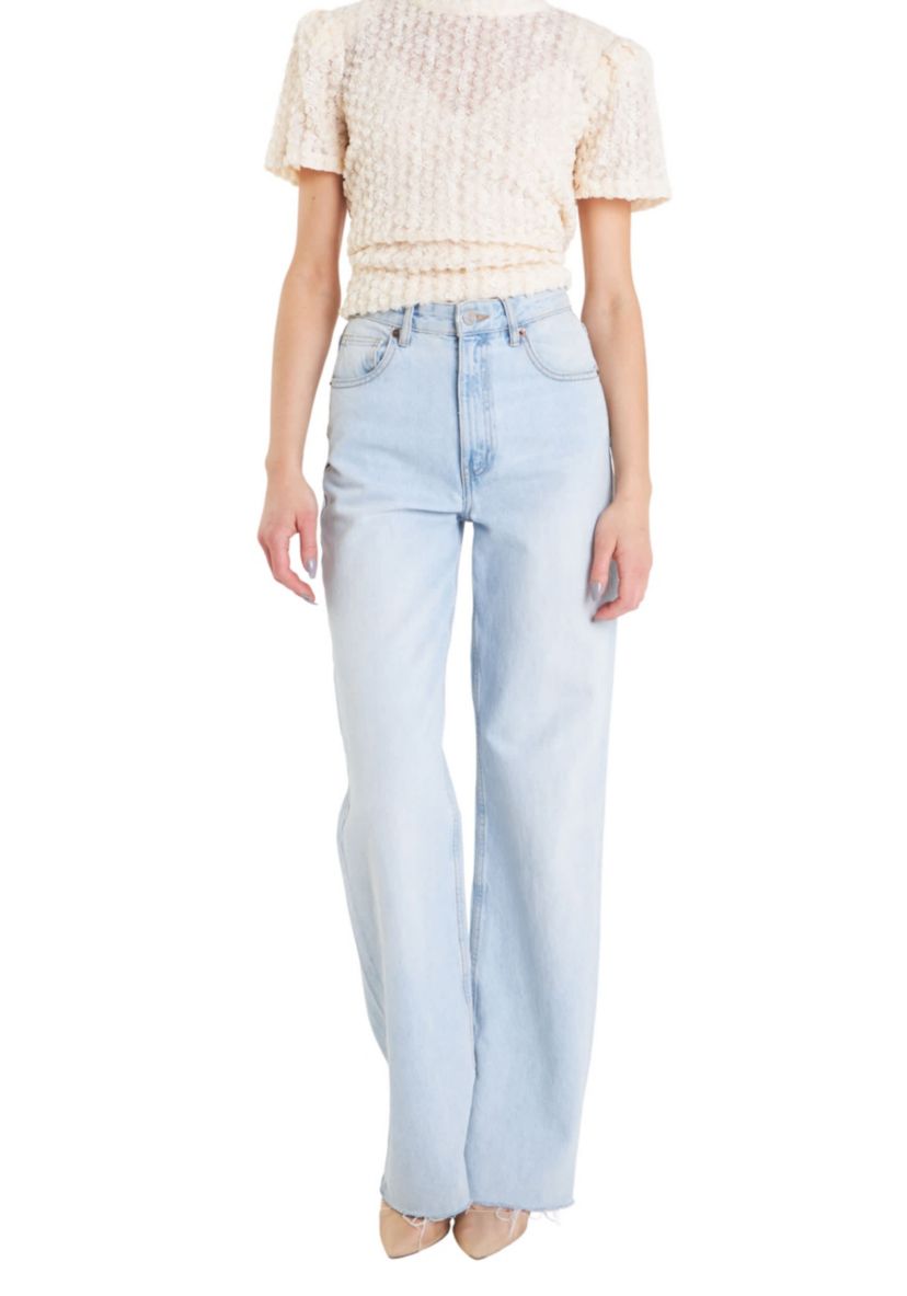Textured Mock Neck Top