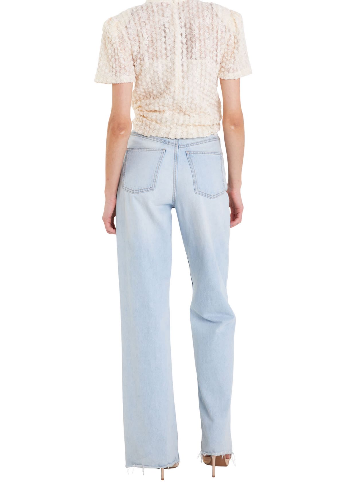 Textured Mock Neck Top
