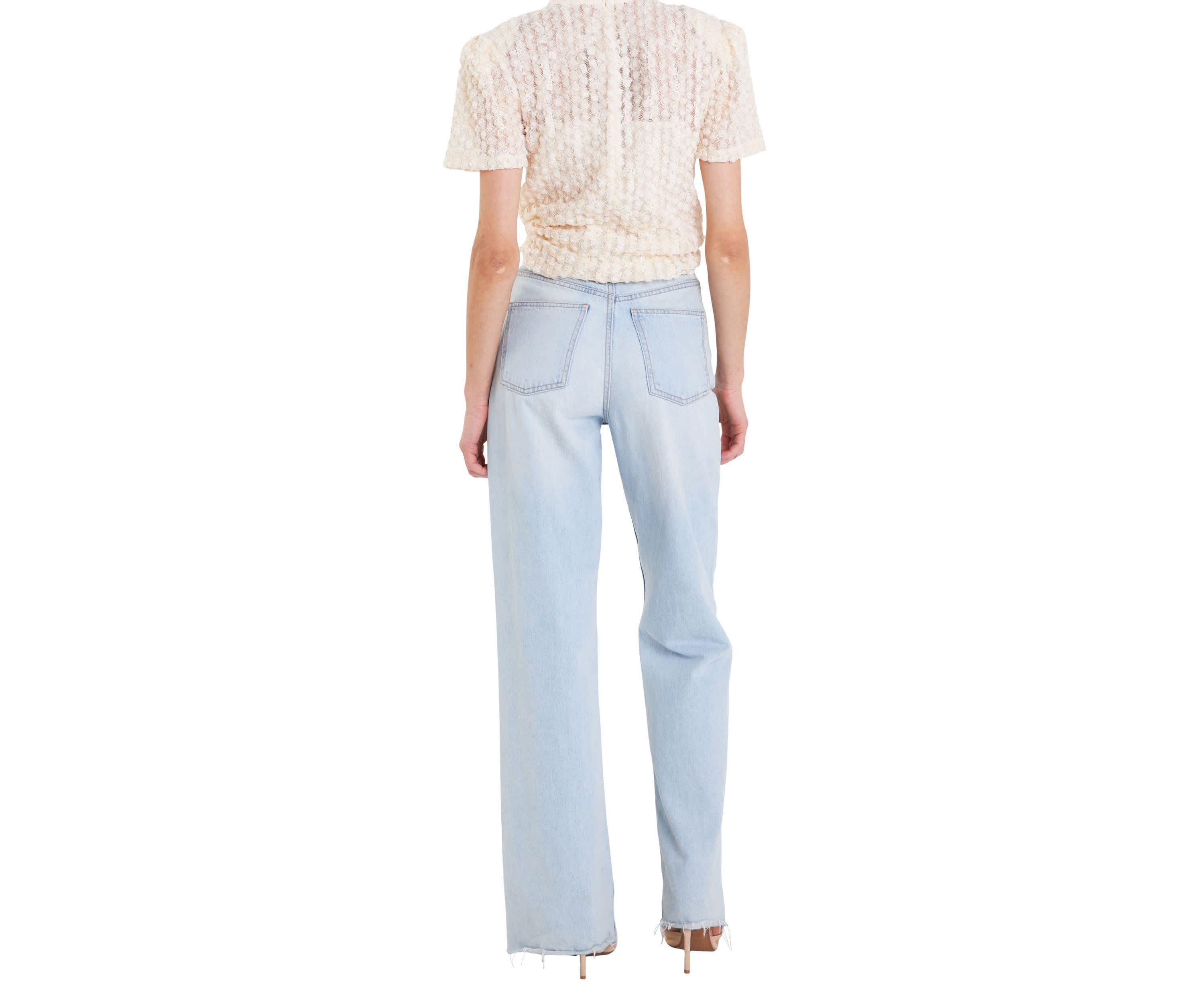 Textured Mock Neck Top