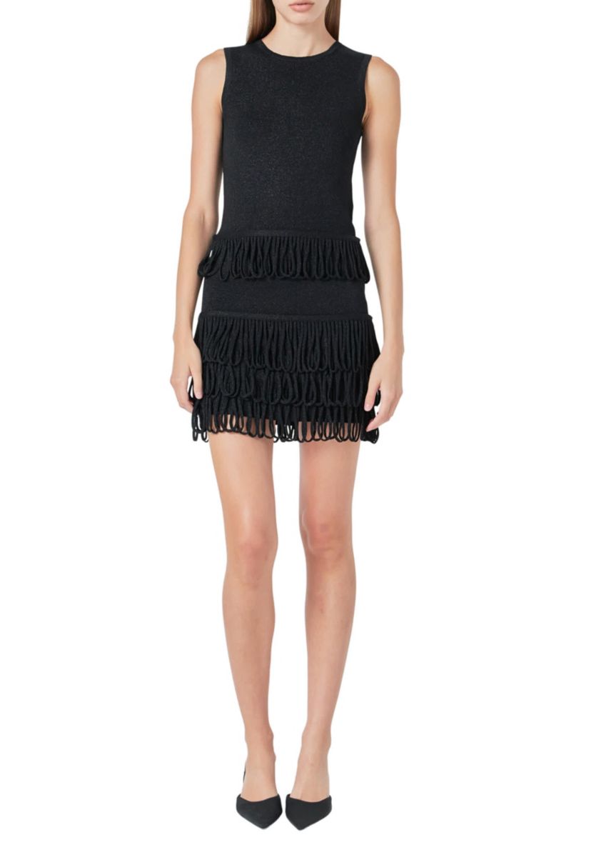 Lurex Knit Loop Top