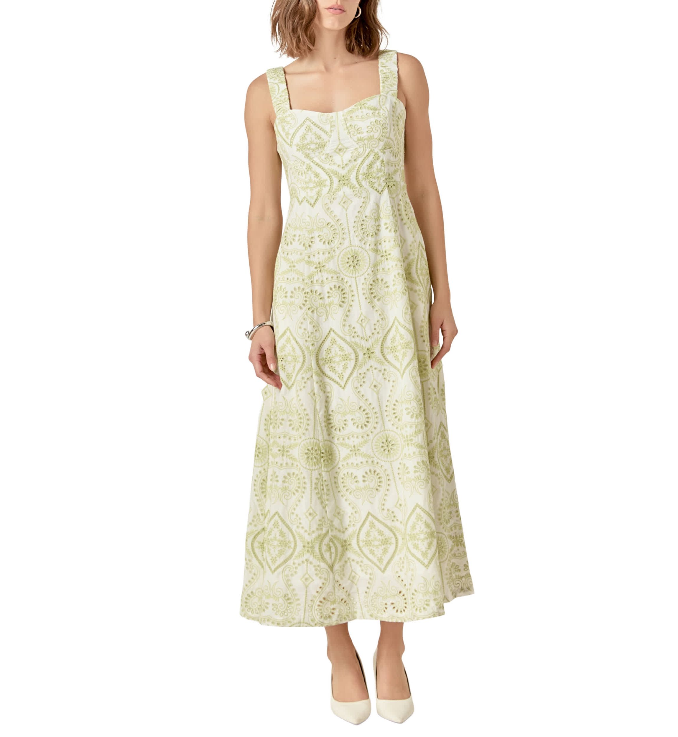 Eyelet Maxi Dress