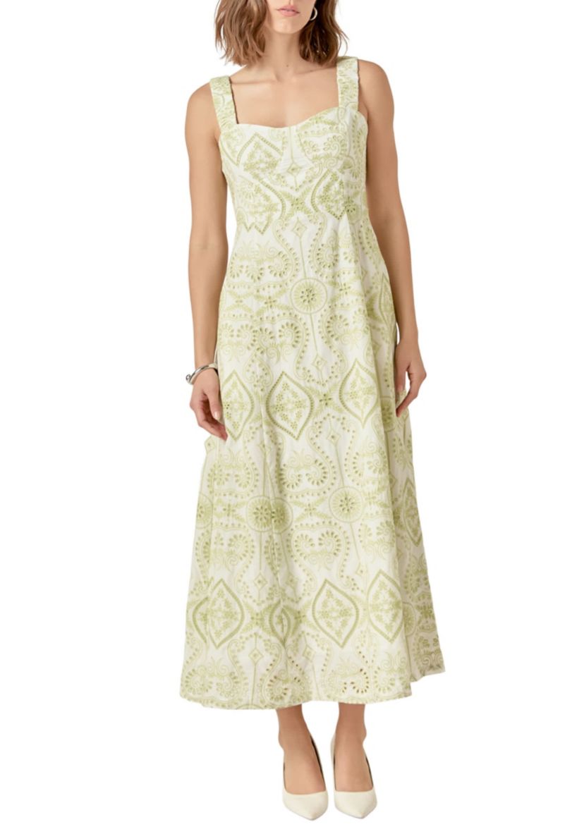 Eyelet Maxi Dress