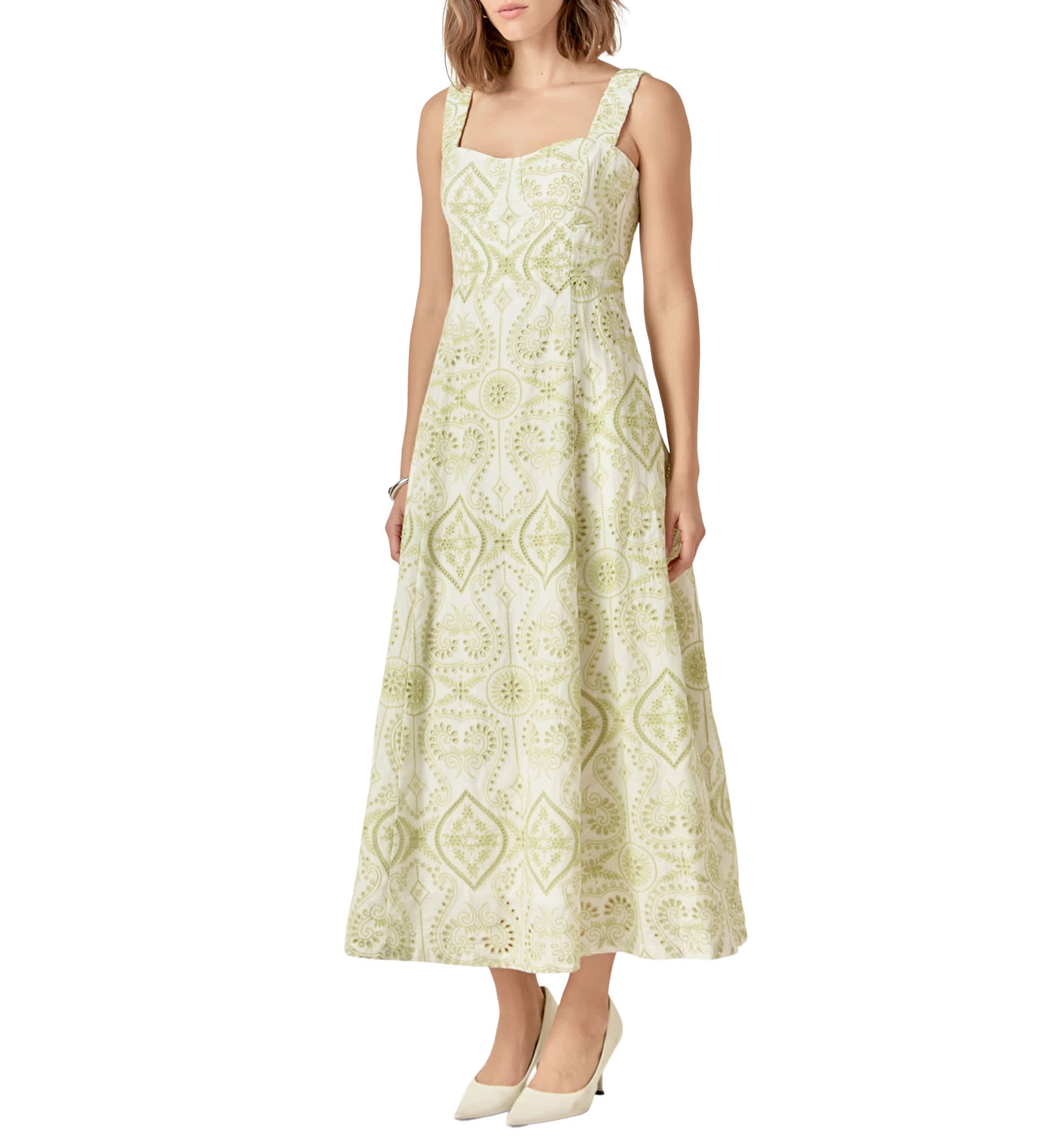 Eyelet Maxi Dress