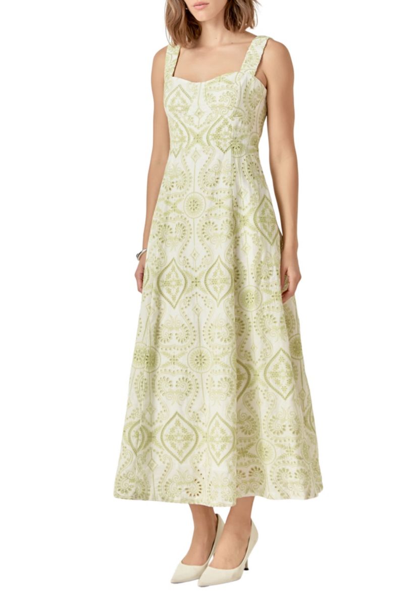 Eyelet Maxi Dress