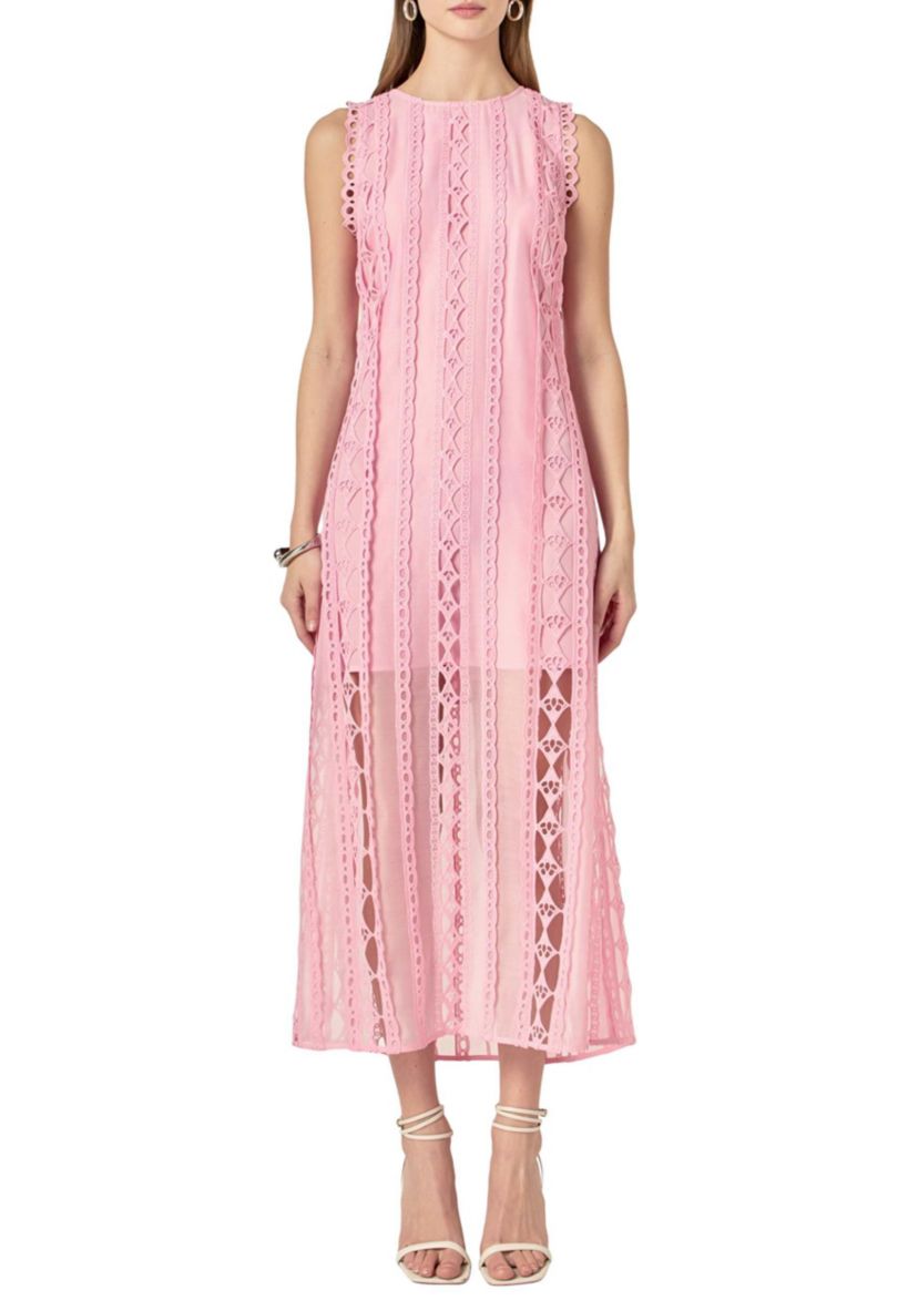 Lace Tiered Midi Dress