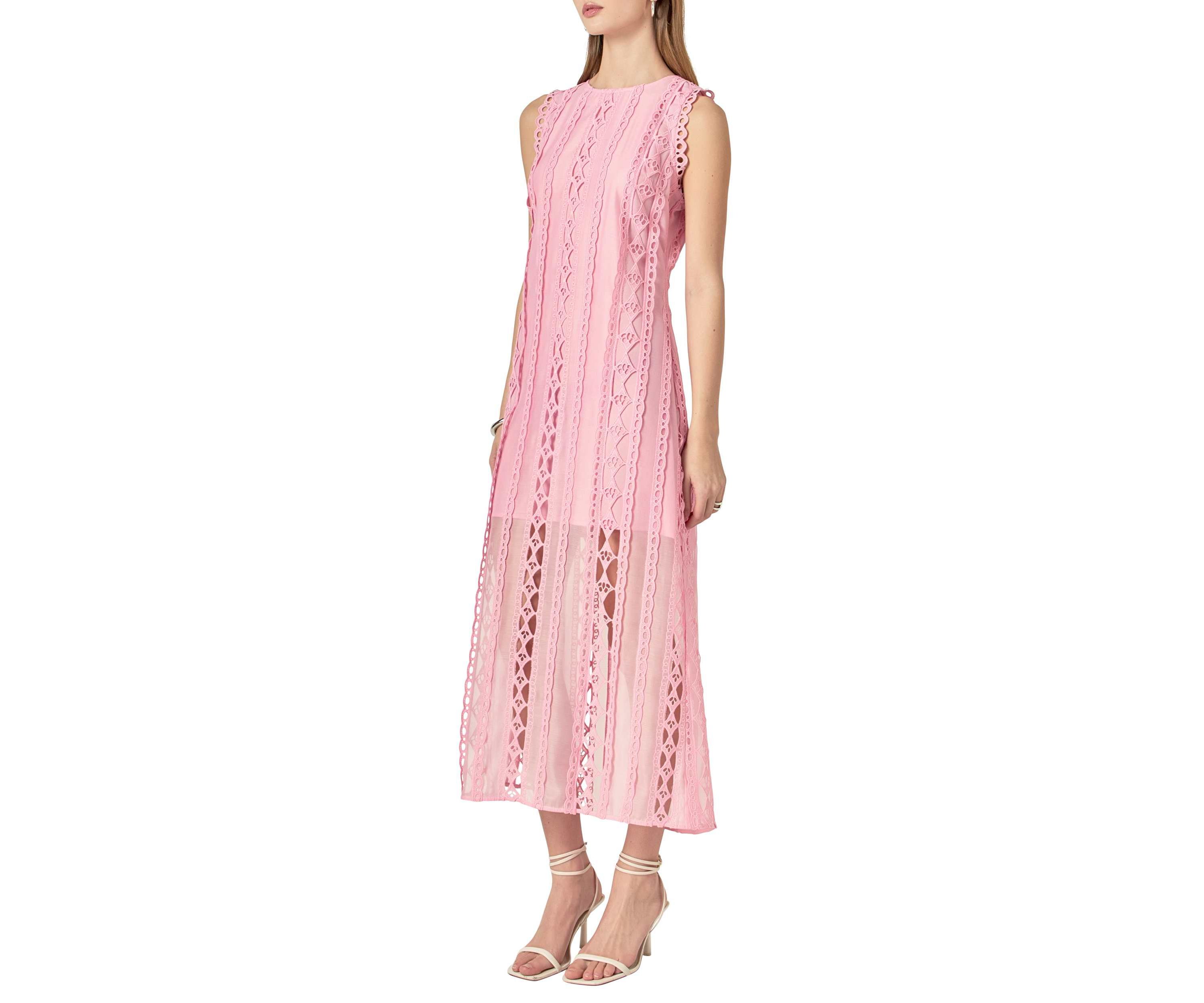 Lace Tiered Midi Dress