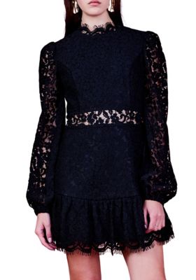 bronx and banco casey lace mini dress Paris Maraya Blanc Lace Mini Dress
