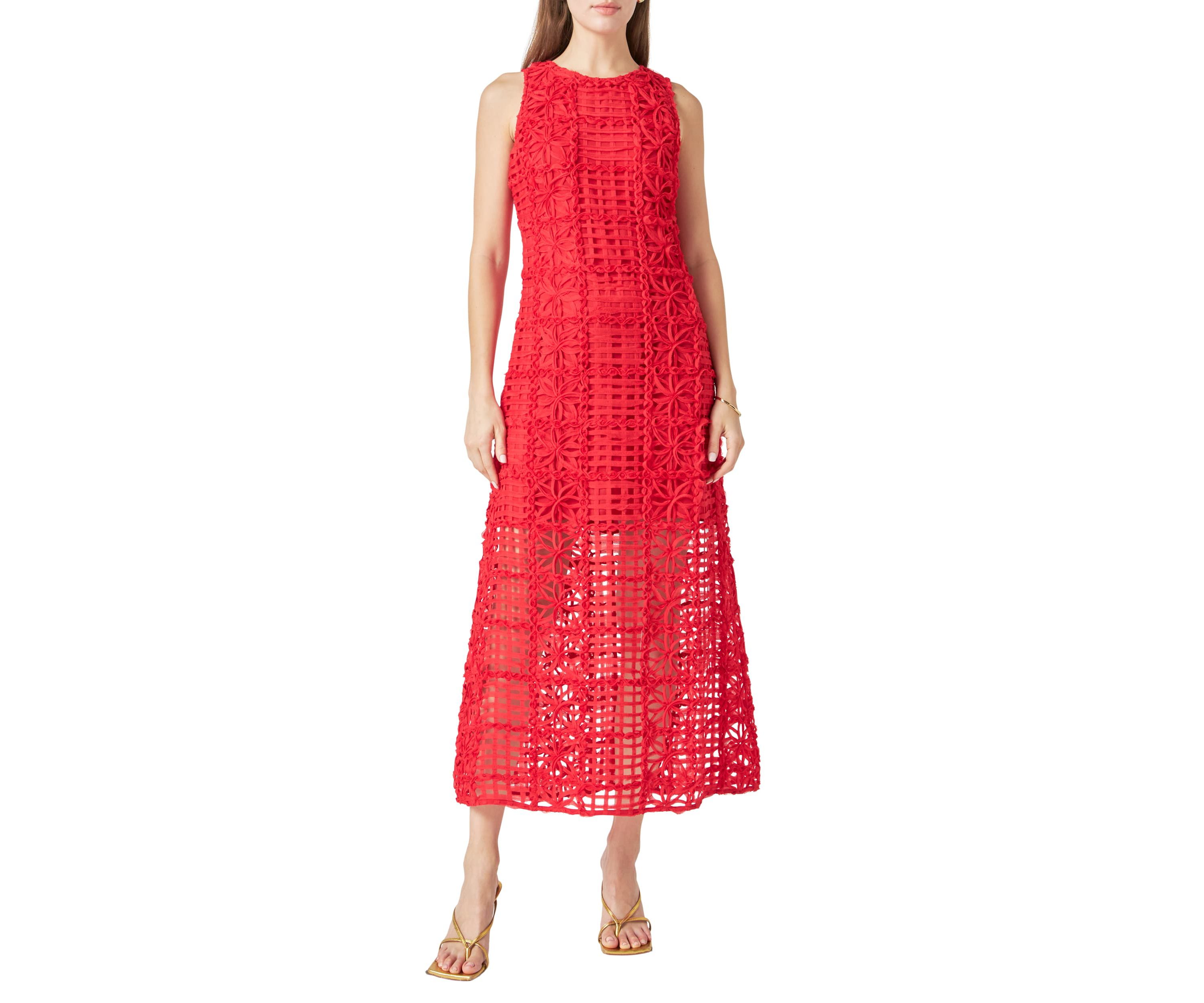 Textured Sleeveless Maxi Dress