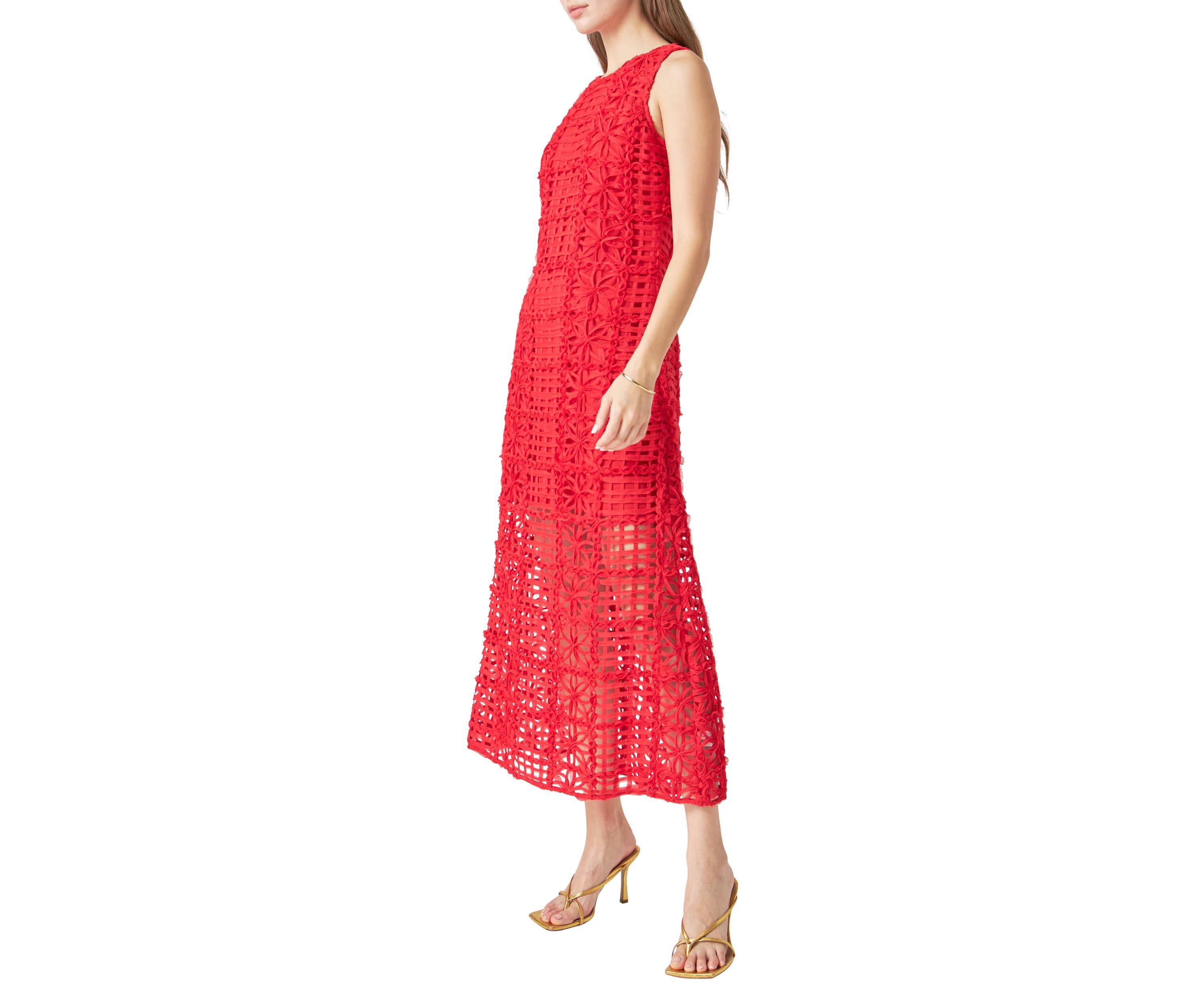 Textured Sleeveless Maxi Dress