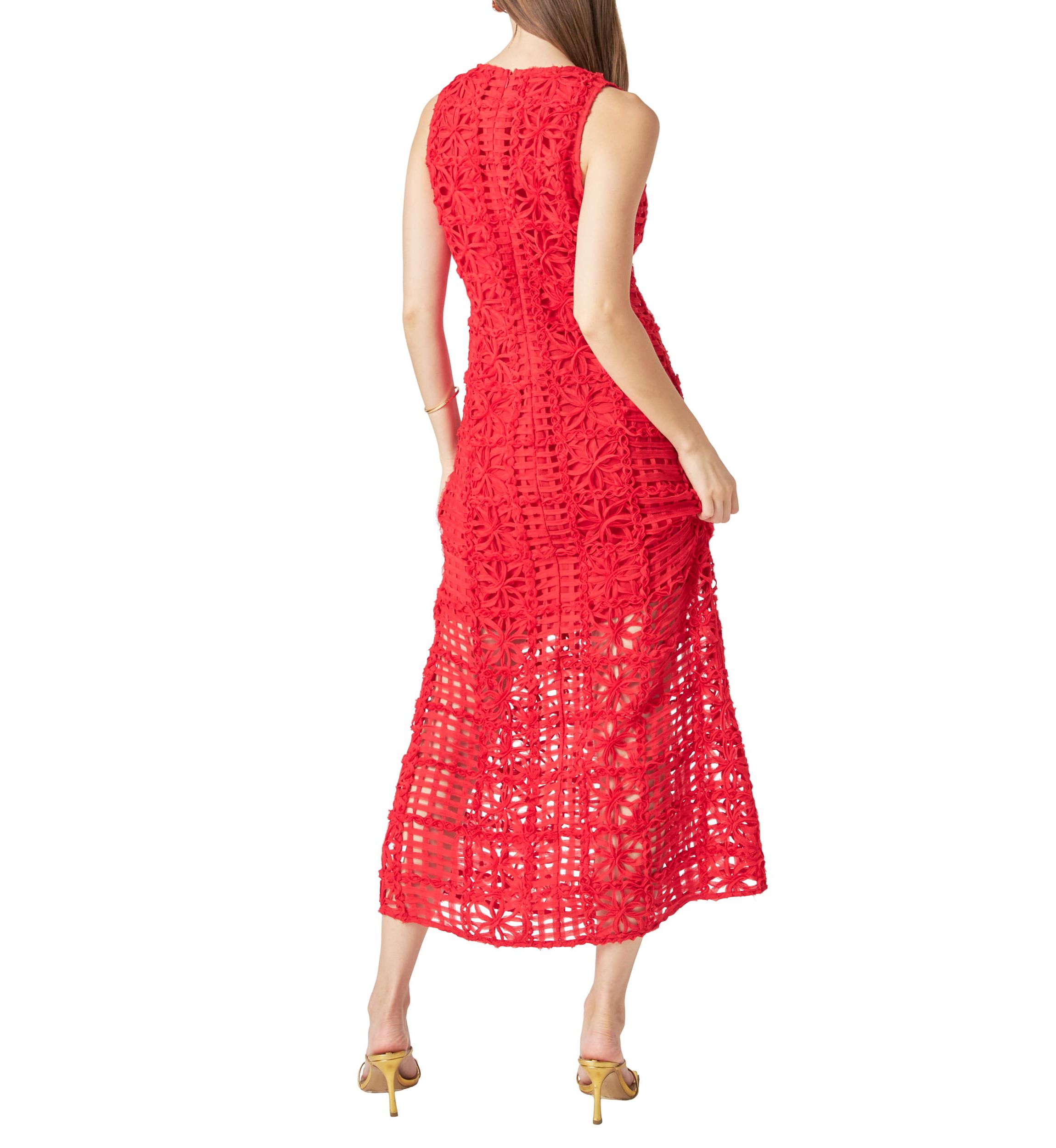 Textured Sleeveless Maxi Dress