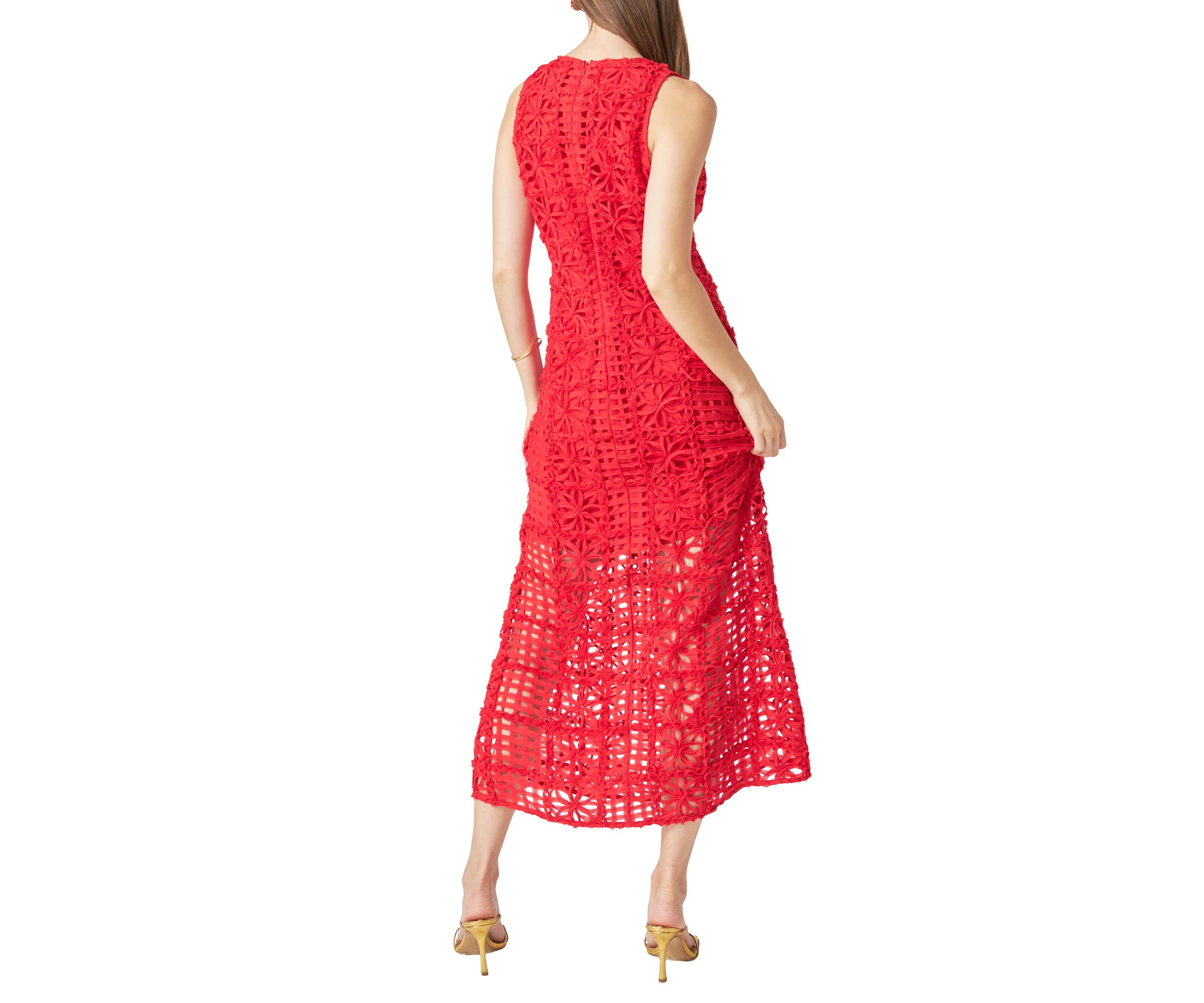 Textured Sleeveless Maxi Dress