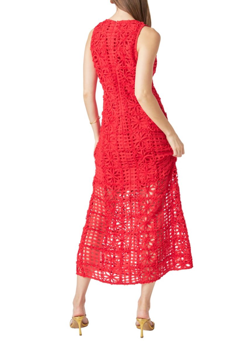 Textured Sleeveless Maxi Dress
