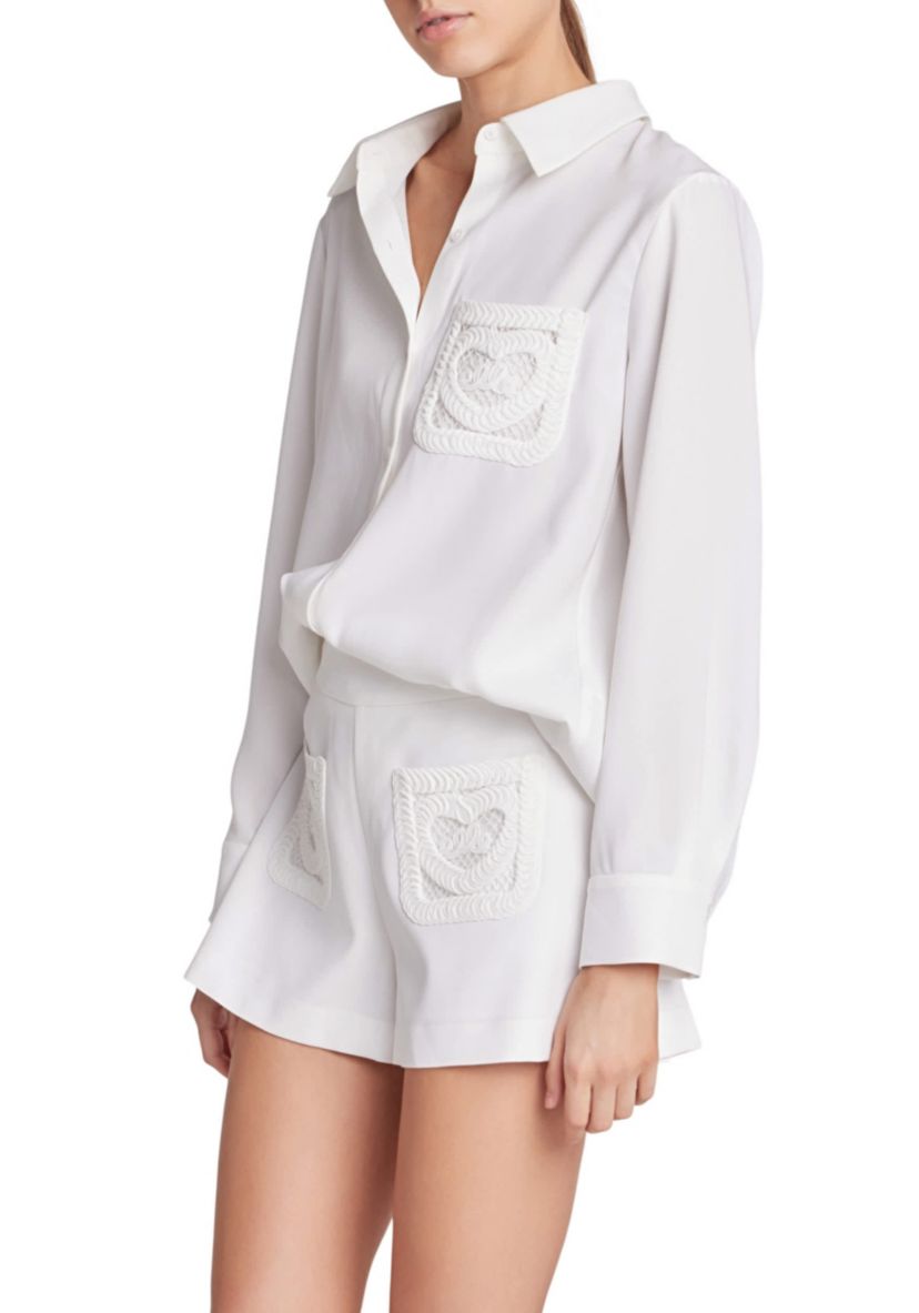 Net Pocket Button Up Shirt