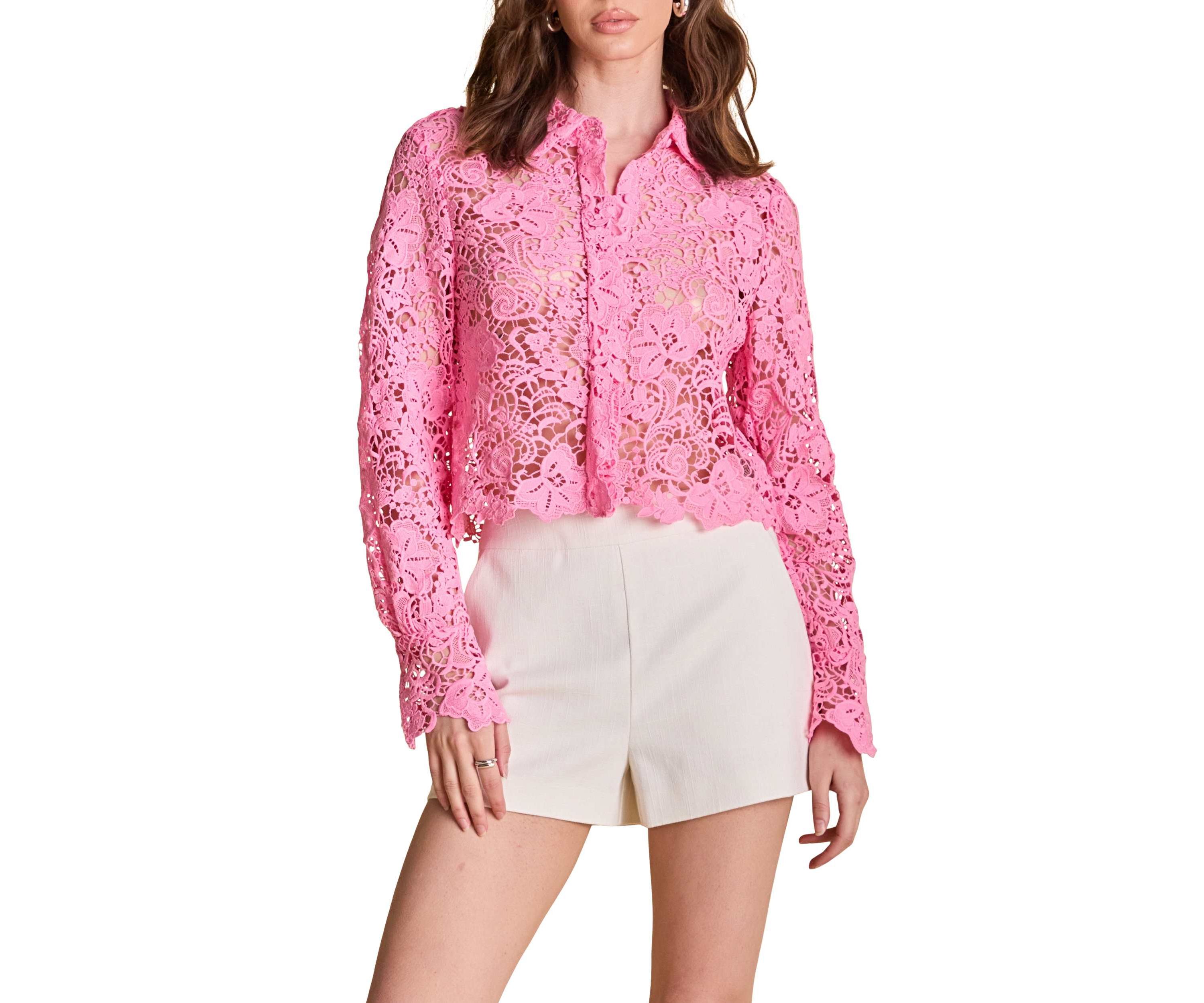 Textured Sheer Long sleeve Top