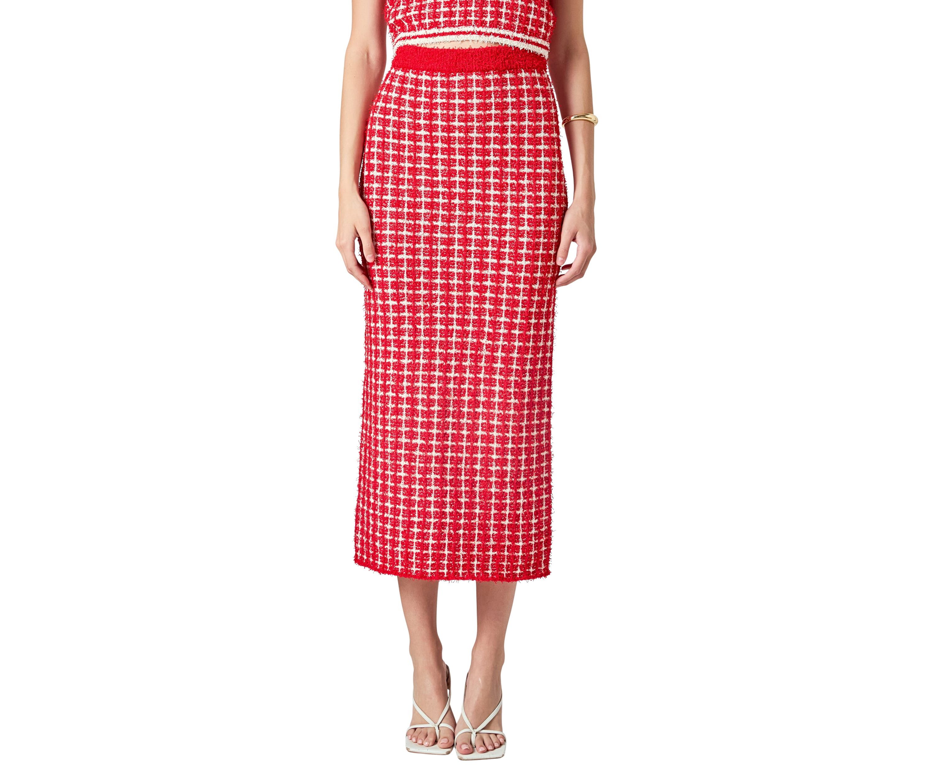 Check Maxi Skirt