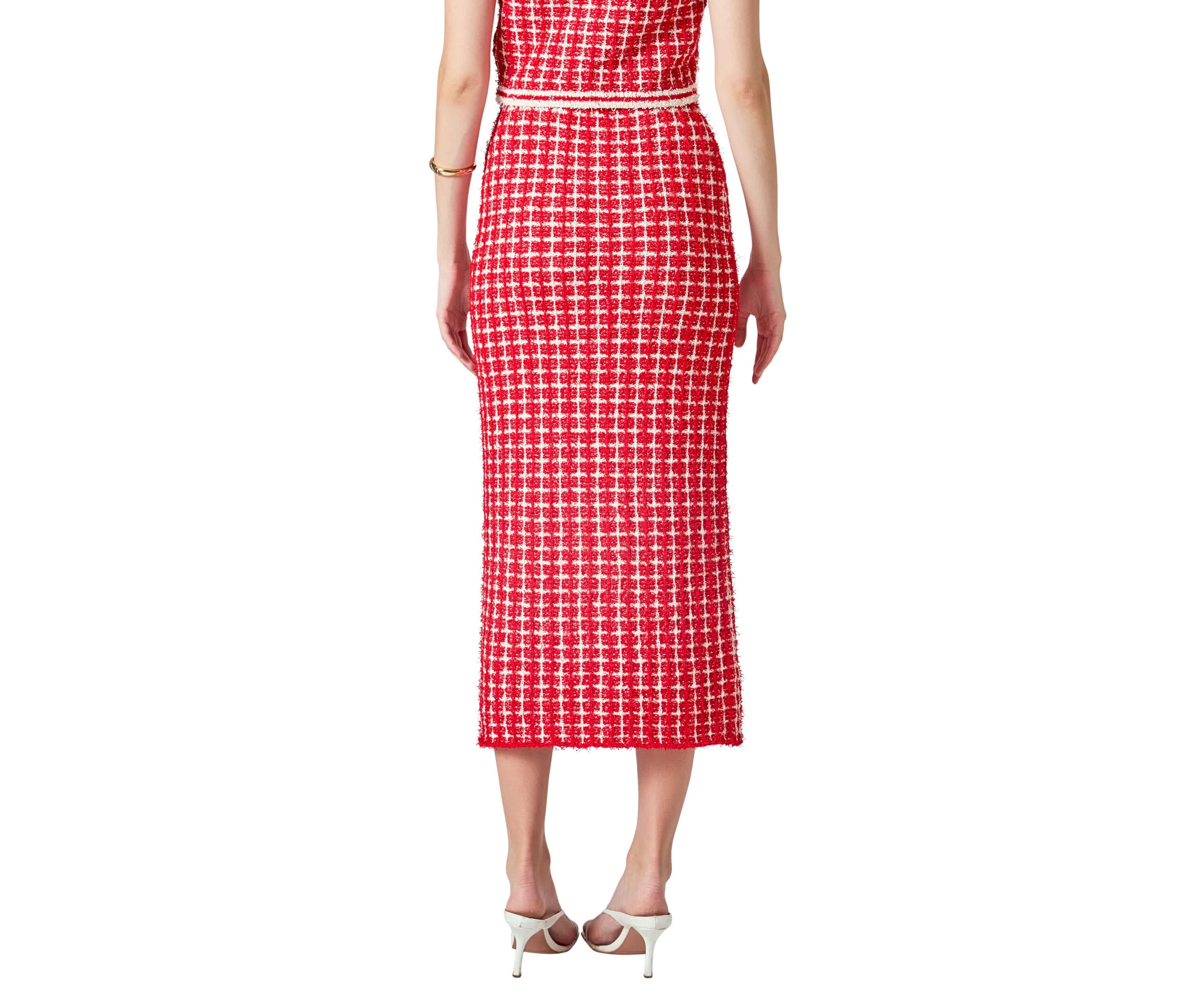 Check Maxi Skirt