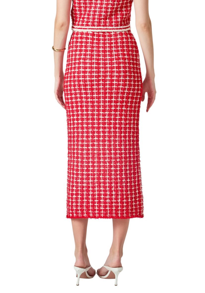 Check Maxi Skirt