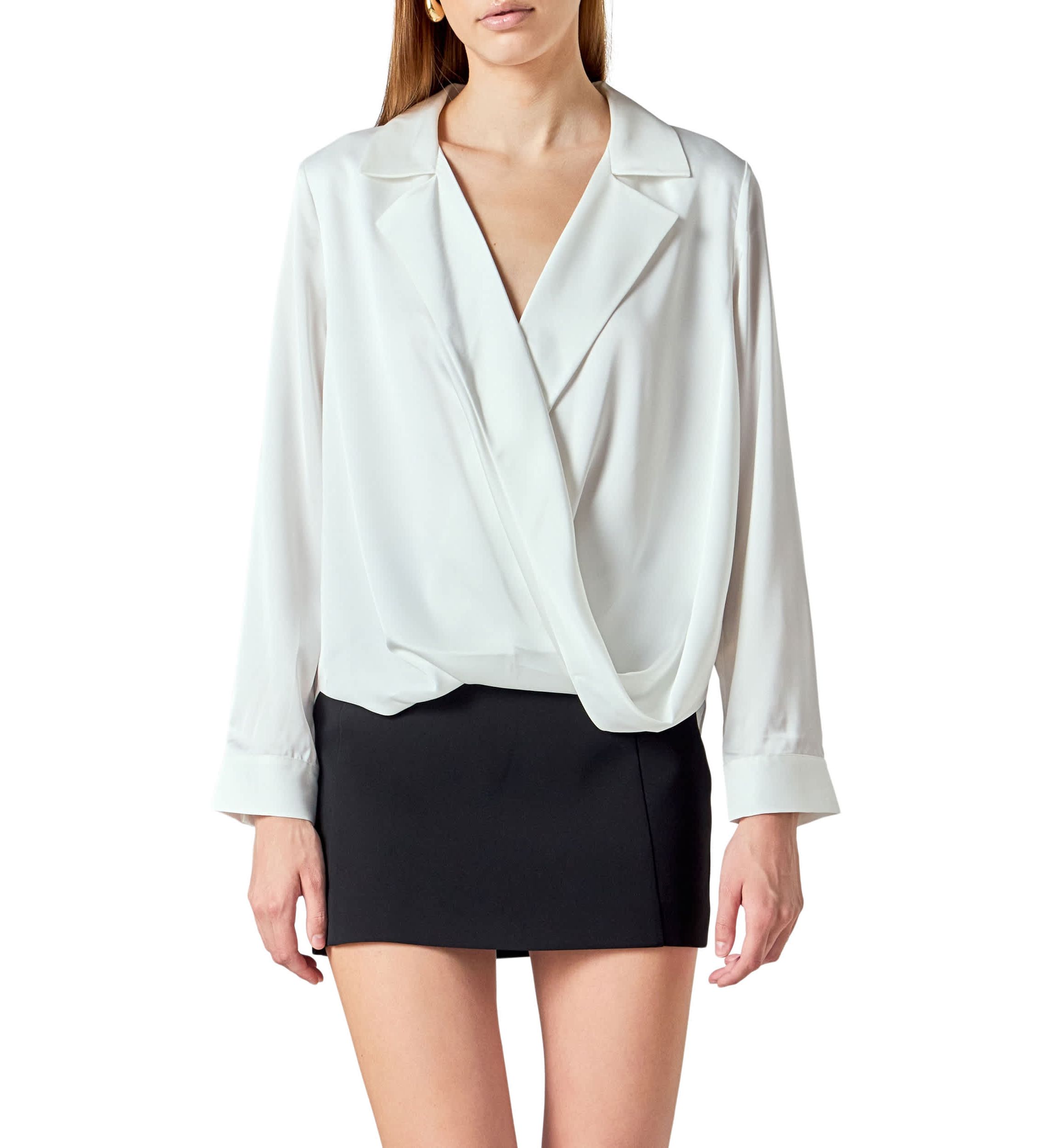Wrapped Satin Blouse