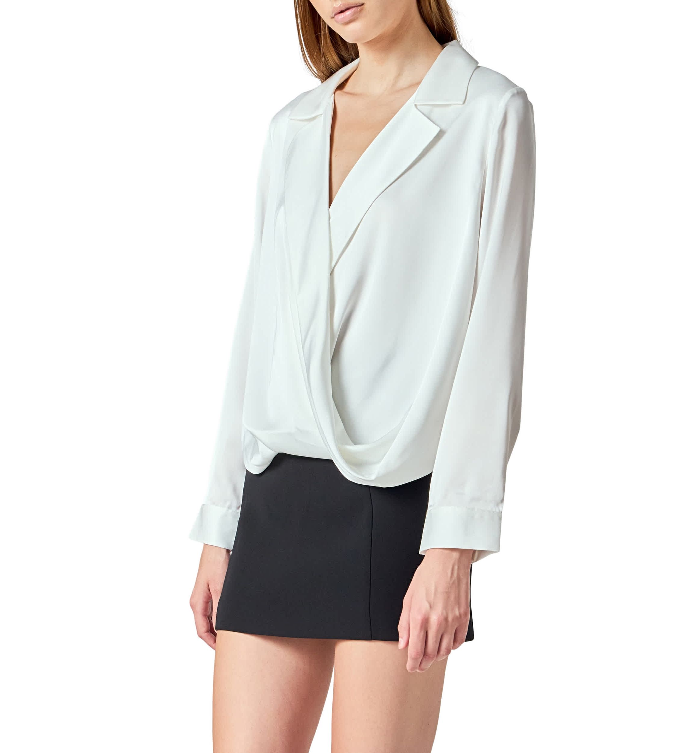 Wrapped Satin Blouse