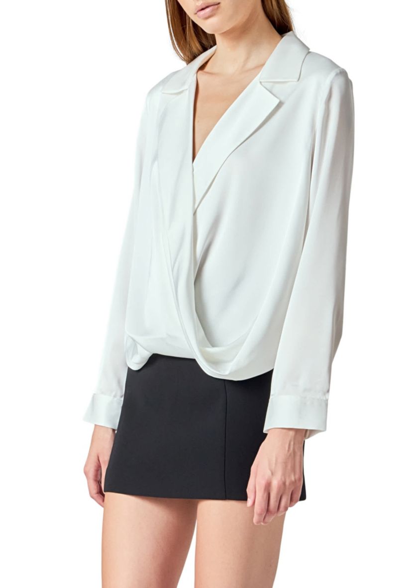 Wrapped Satin Blouse