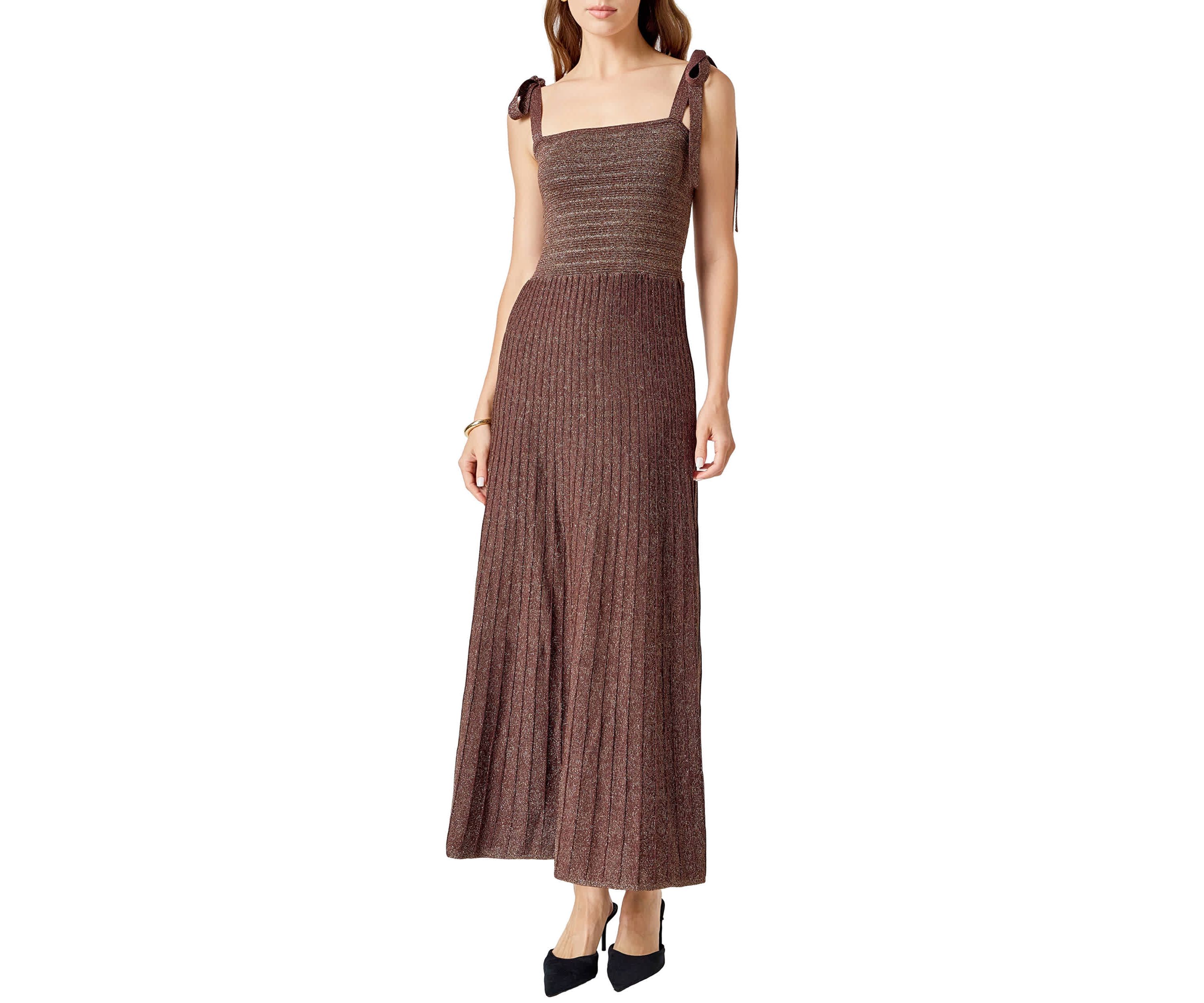 LUREX SLEEVELESS MAXI DRESS