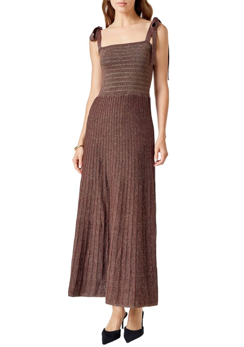 LUREX SLEEVELESS MAXI DRESS